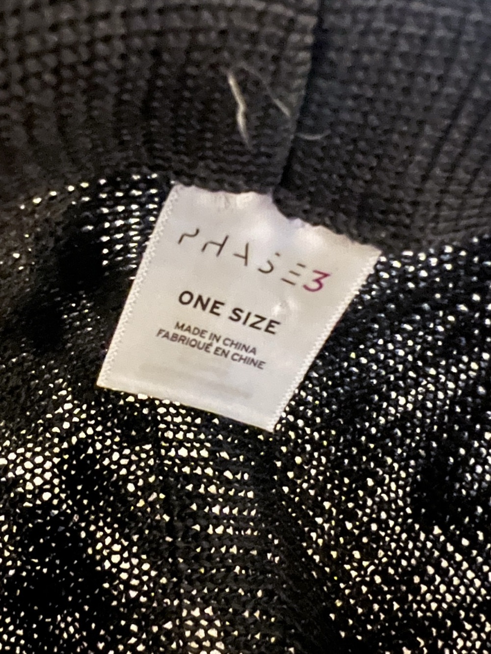 Phase 3 Classic Black Knit Fedora with Band - Picture 2 of 5